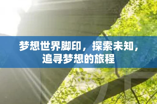 追寻梦想的旅程图片