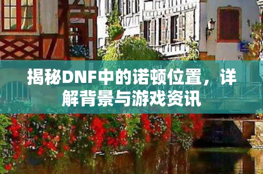 揭秘DNF中的诺顿位置图片
