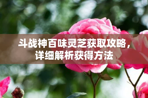 斗战神百味灵芝获取攻略图片