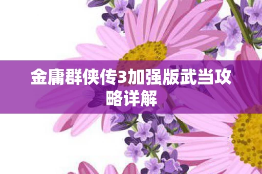 金庸群侠传3加强版武当攻略详解图片