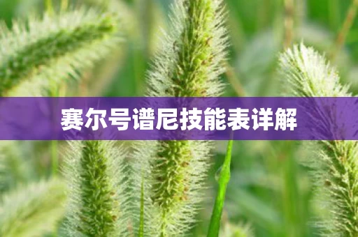 赛尔号谱尼技能表详解图片