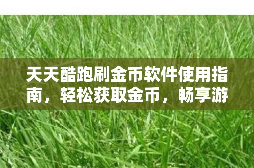 天天酷跑刷金币软件使用指南图片