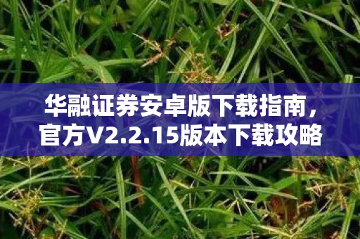 华融证券安卓版下载指南图片