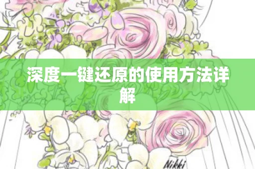 深度一键还原的使用方法详解图片