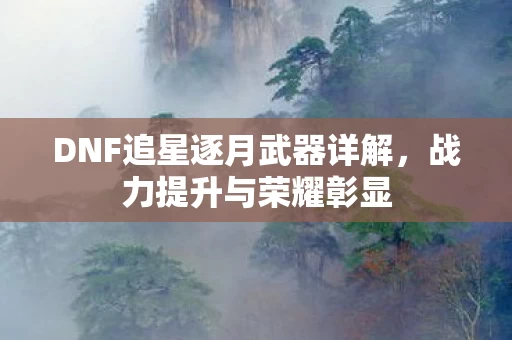 DNF追星逐月武器详解图片