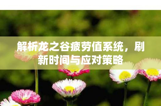 解析龙之谷疲劳值系统图片