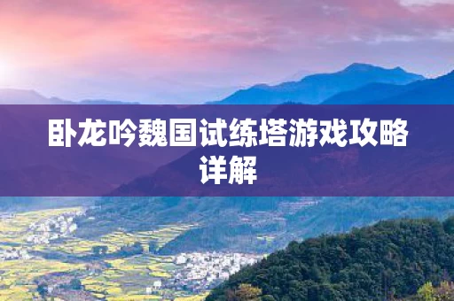 卧龙吟魏国试练塔游戏攻略详解图片