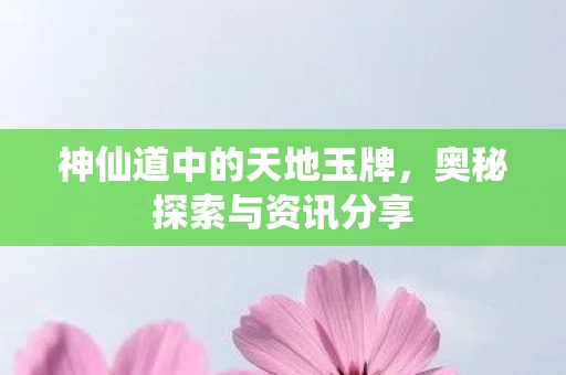 神仙道中的天地玉牌图片