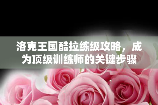 成为顶级训练师的关键步骤图片