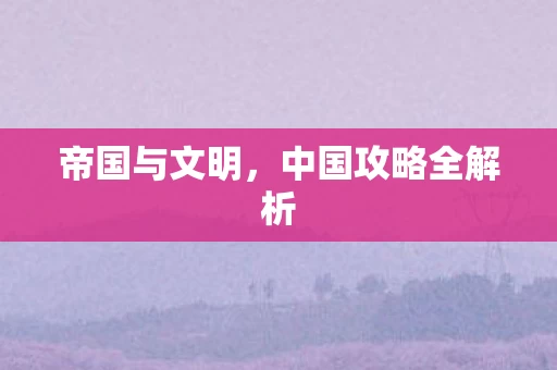 中国攻略全解析图片
