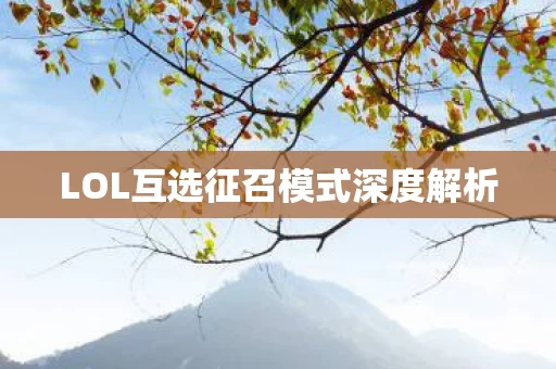 LOL互选征召模式深度解析图片