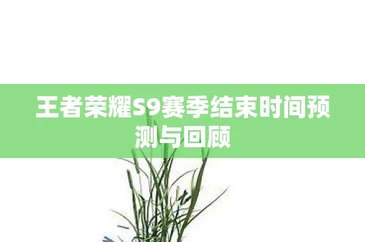 王者荣耀S9赛季结束时间预测与回顾图片