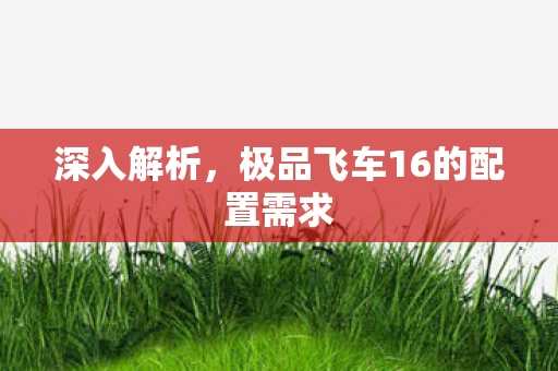 极品飞车16的配置需求图片