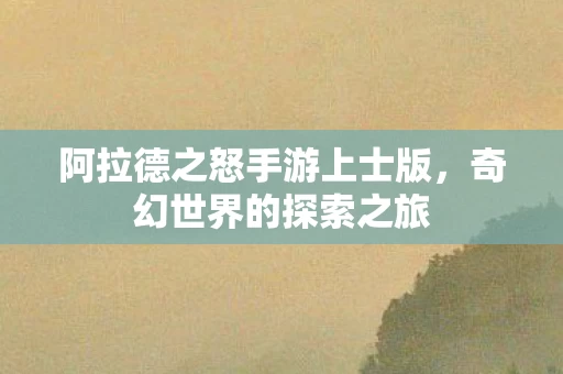 阿拉德之怒手游上士版图片