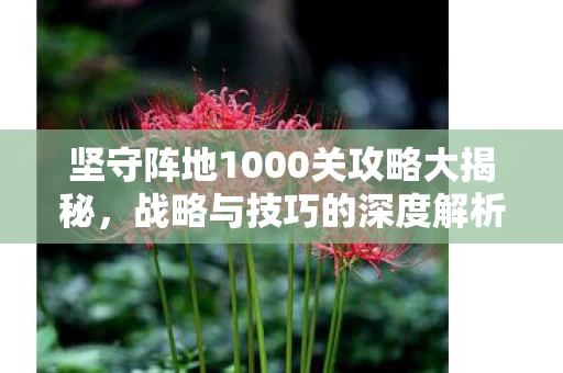 坚守阵地1000关攻略大揭秘图片