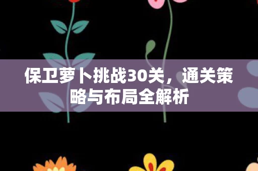 通关策略与布局全解析图片