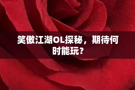 笑傲江湖OL探秘图片