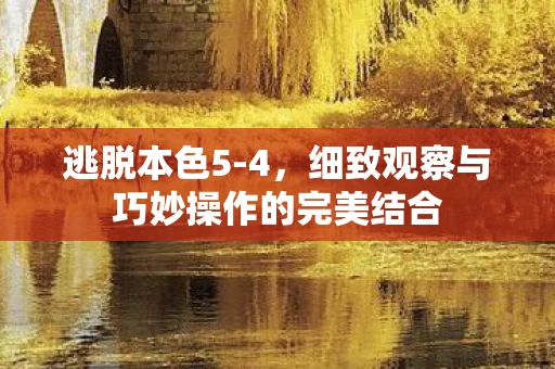 细致观察与巧妙操作的完美结合图片
