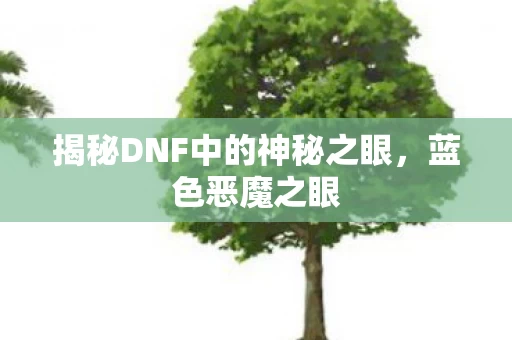 揭秘DNF中的神秘之眼图片