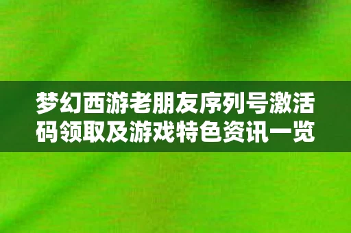 梦幻西游老朋友序列号激活码领取及游戏特色资讯一览图片