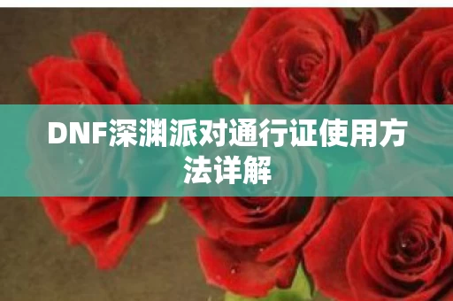 DNF深渊派对通行证使用方法详解图片