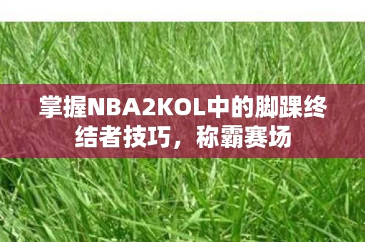 掌握NBA2KOL中的脚踝终结者技巧图片