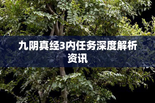 九阴真经3内任务深度解析资讯图片