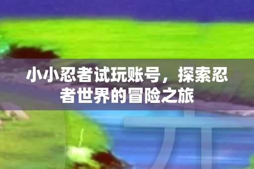 探索忍者世界的冒险之旅图片