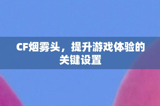 提升游戏体验的关键设置图片
