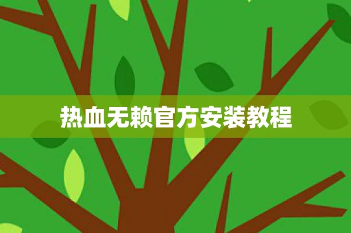 热血无赖官方安装教程图片