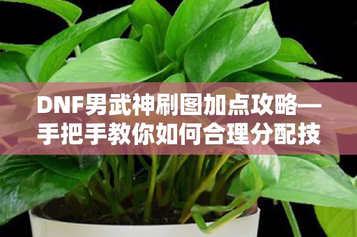 手把手教你如何合理分配技能点图片