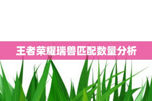 王者荣耀瑞兽匹配数量分析图片
