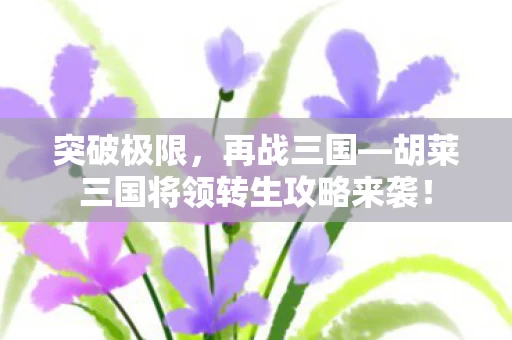 胡莱三国将领转生攻略来袭图片