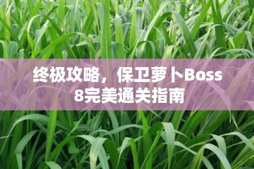 保卫萝卜Boss 8完美通关指南图片