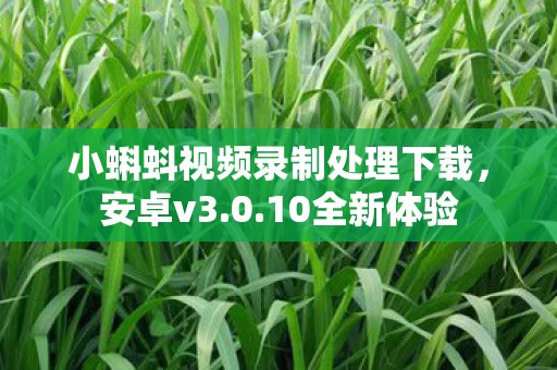 小蝌蚪视频录制处理下载图片
