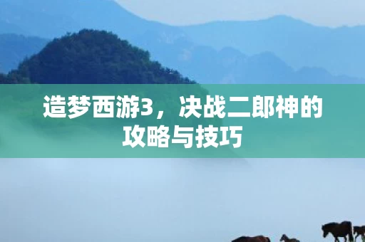 决战二郎神的攻略与技巧图片