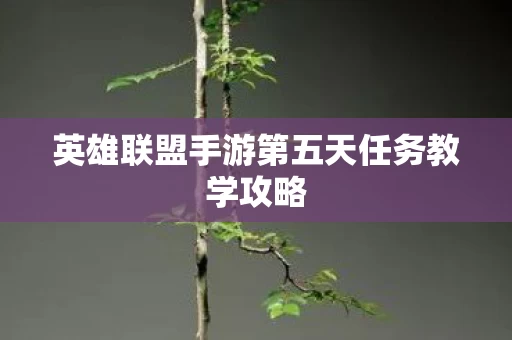 英雄联盟手游第五天任务教学攻略图片