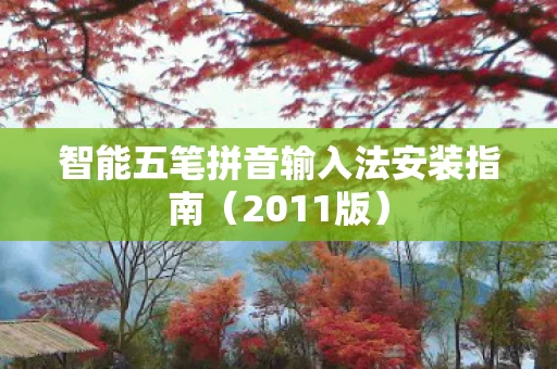 智能五笔拼音输入法安装指南图片