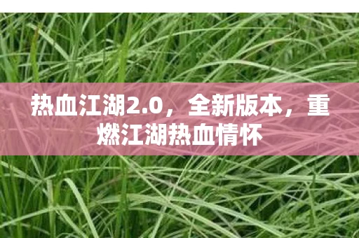 重燃江湖热血情怀图片