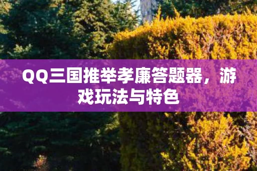 QQ三国推举孝廉答题器图片