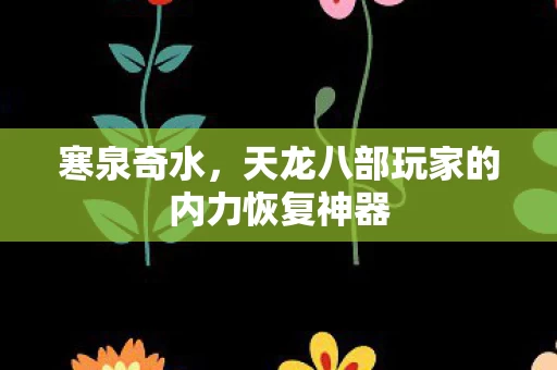 天龙八部玩家的内力恢复神器图片
