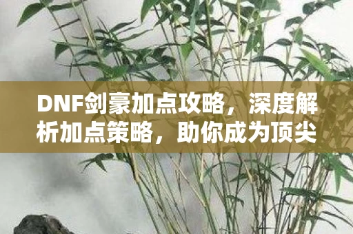 DNF剑豪加点攻略图片