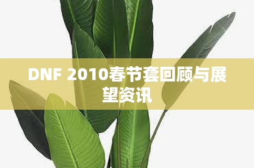 DNF 2010春节套回顾与展望资讯图片