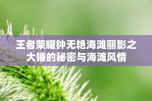 王者荣耀钟无艳海滩丽影之大锤的秘密与海滩风情图片