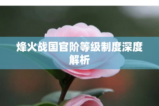 烽火战国官阶等级制度深度解析图片