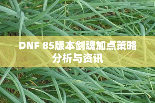 DNF 85版本剑魂加点策略分析与资讯图片