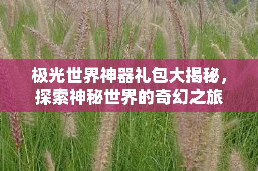 极光世界神器礼包大揭秘图片