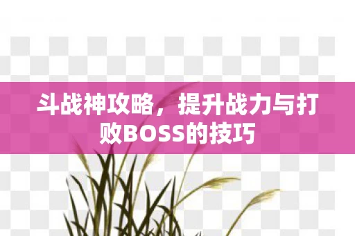 提升战力与打败BOSS的技巧图片