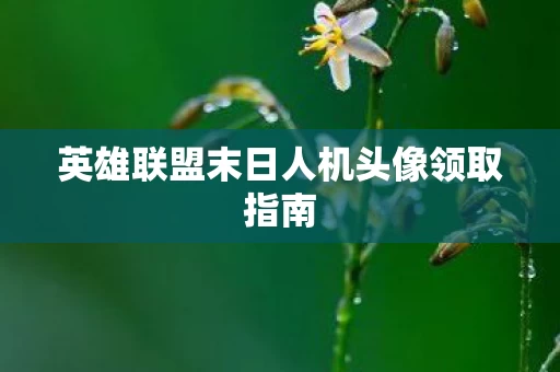 英雄联盟末日人机头像领取指南图片