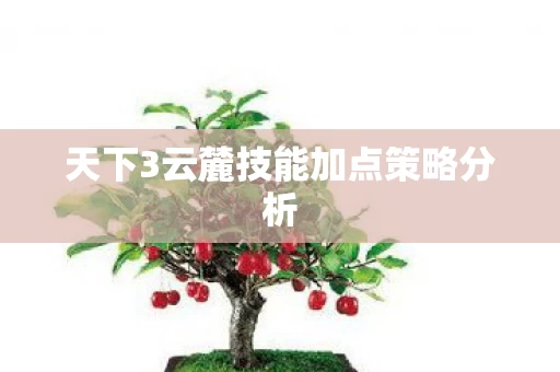 天下3云麓技能加点策略分析图片